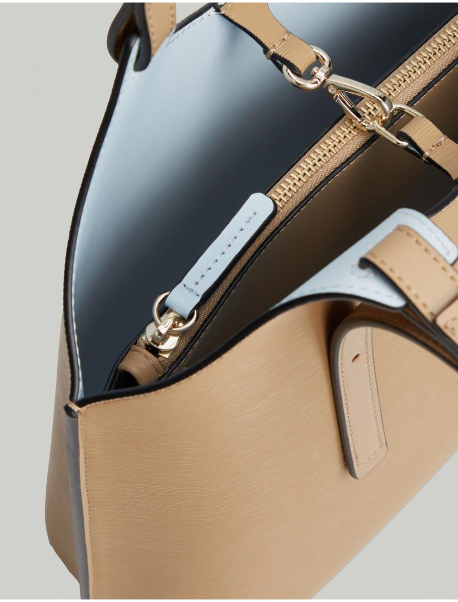 BOLSO TOMMY HILFIGER TH MODERN MINI TOTE CaMEL