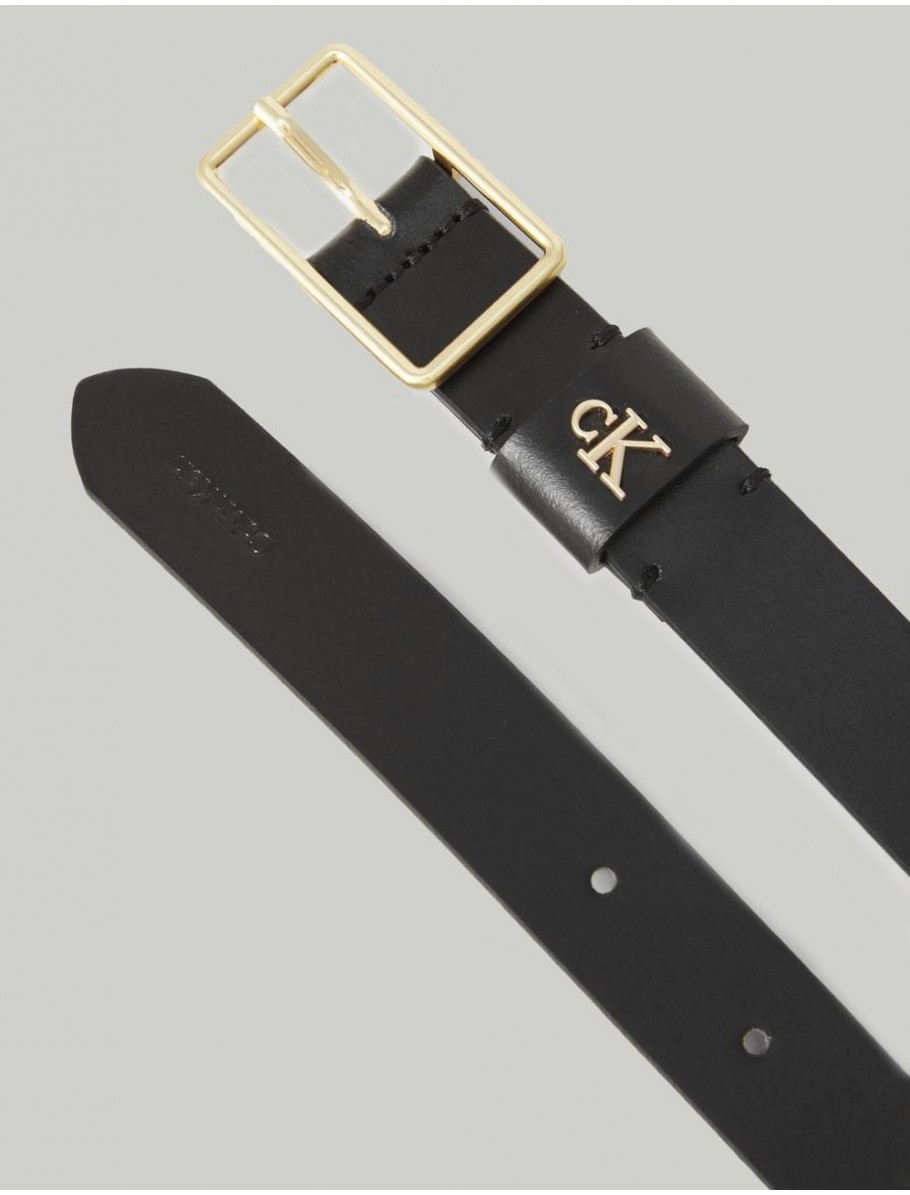 CINTURoN CALVIN KLEIN SQUARE BUCKLE CK LOOP 25MM NEGRO