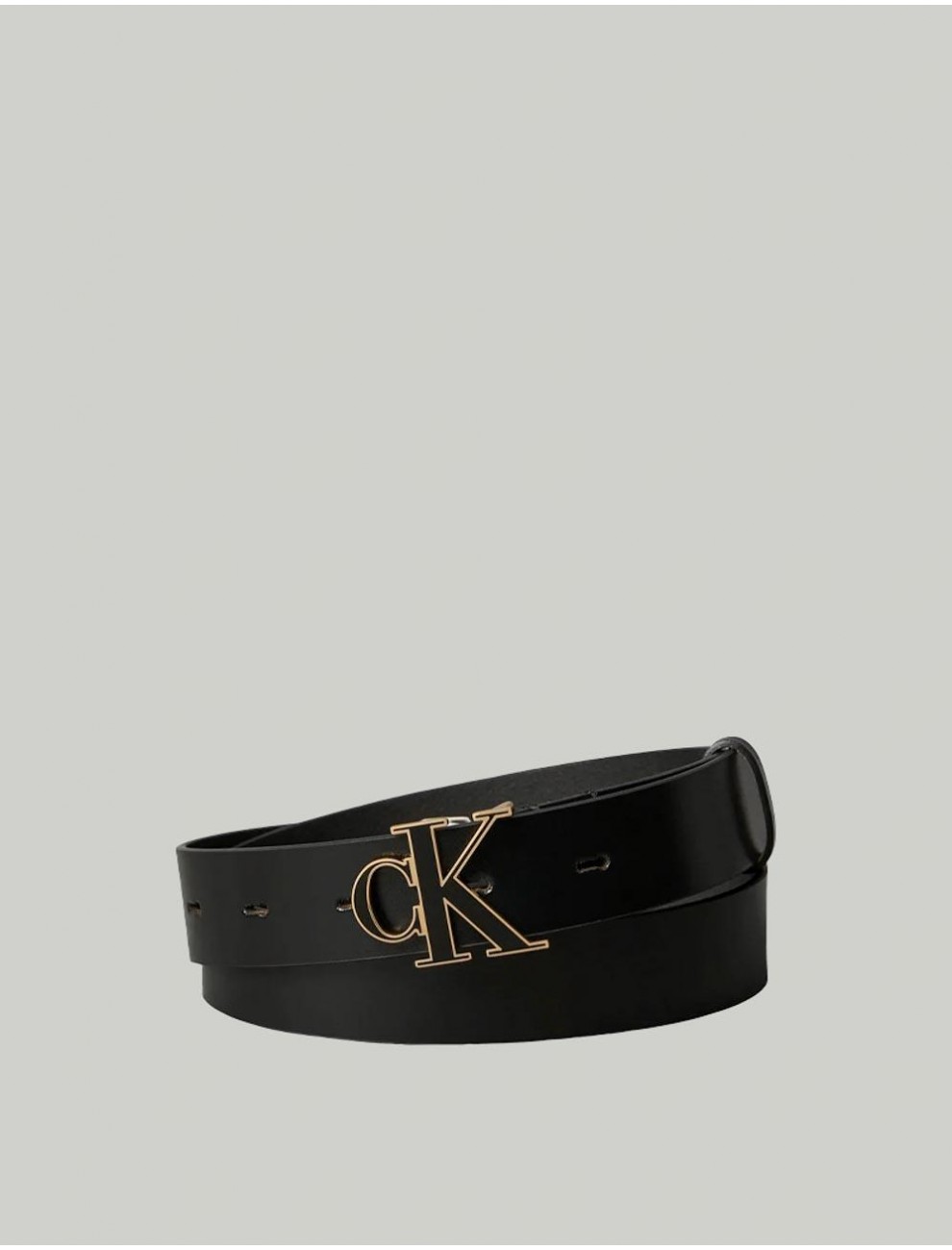 CINTURoN CALVIN KLEIN ROUND CK BUCKLE 30MM NEGRO