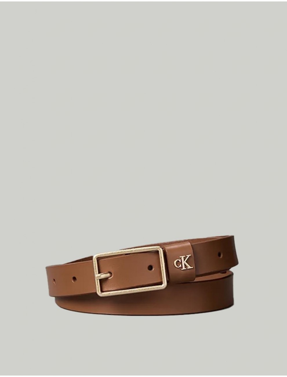 CINTURoN CALVIN KLEIN SQUARE BUCKLE CK LOOP 25MM CUERO
