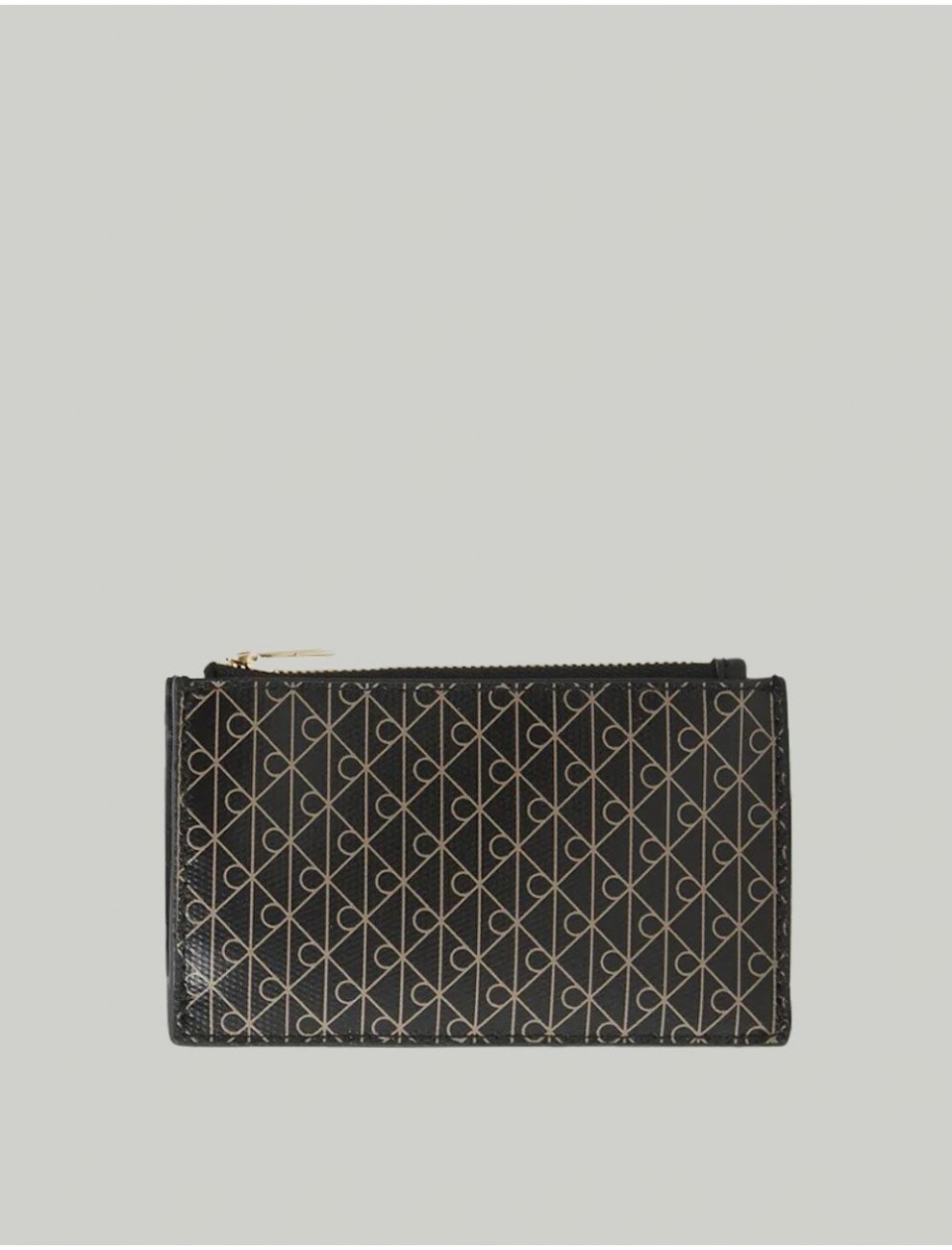 CARTERA CALVIN KLEIN EMBLEM AOP TOP ZIP NEGRO