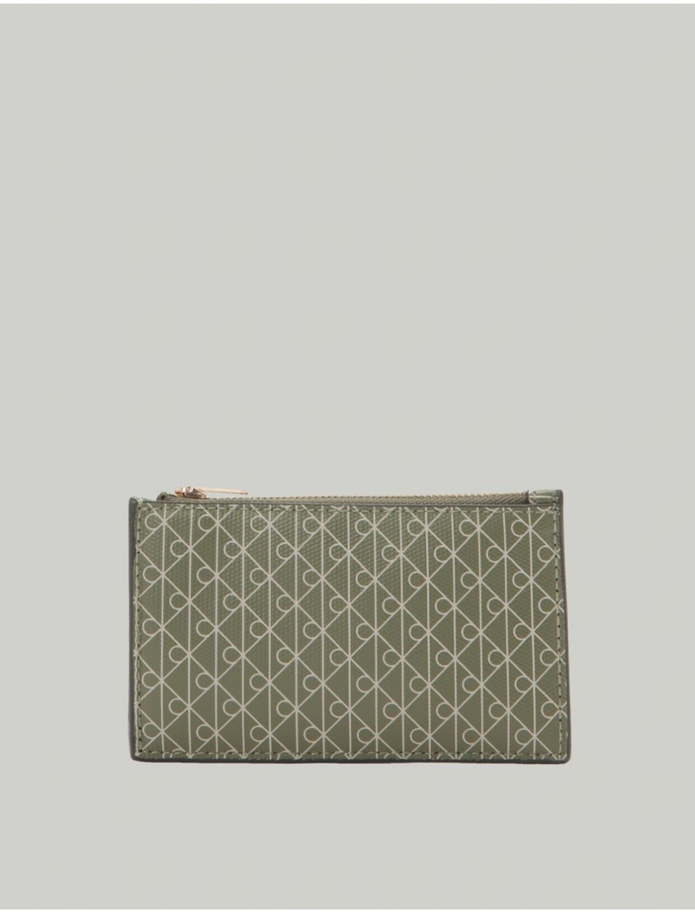 CARTERA CALVIN KLEIN EMBLEM AOP TOP ZIP VERDE