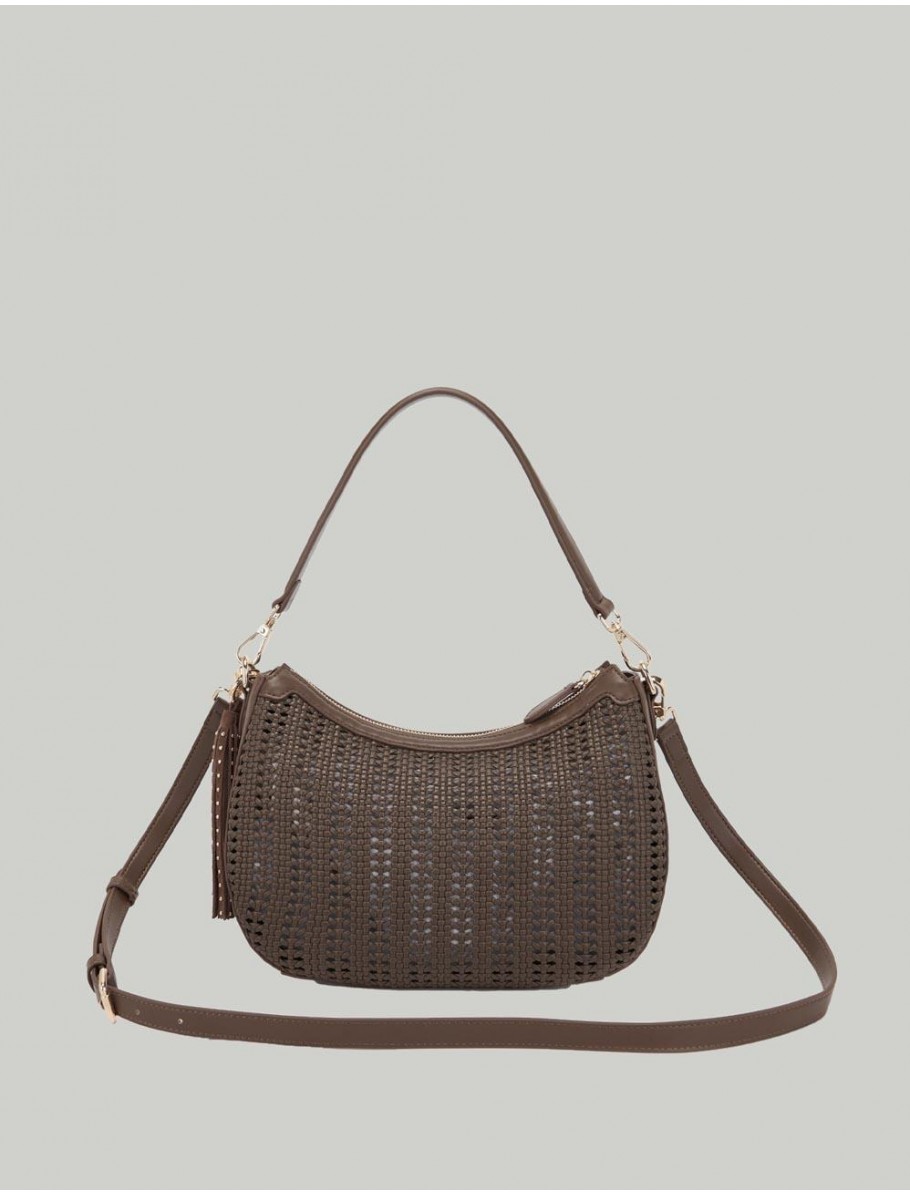 BOLSO LA CARRIE WOVEN MARRoN