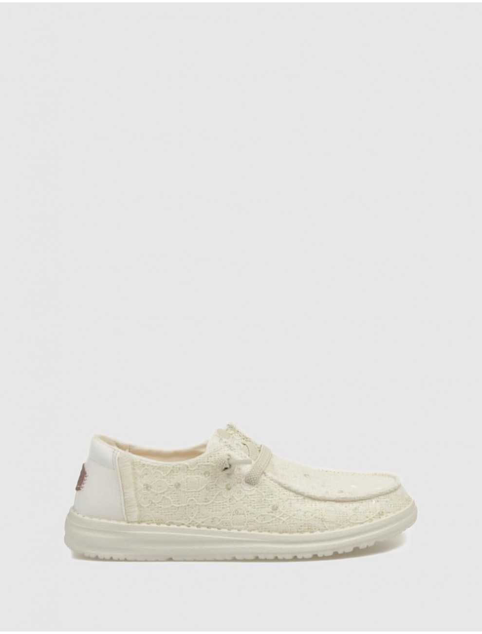 ZAPATILLA DUDE WENDY SEQUIN LACE BEIG