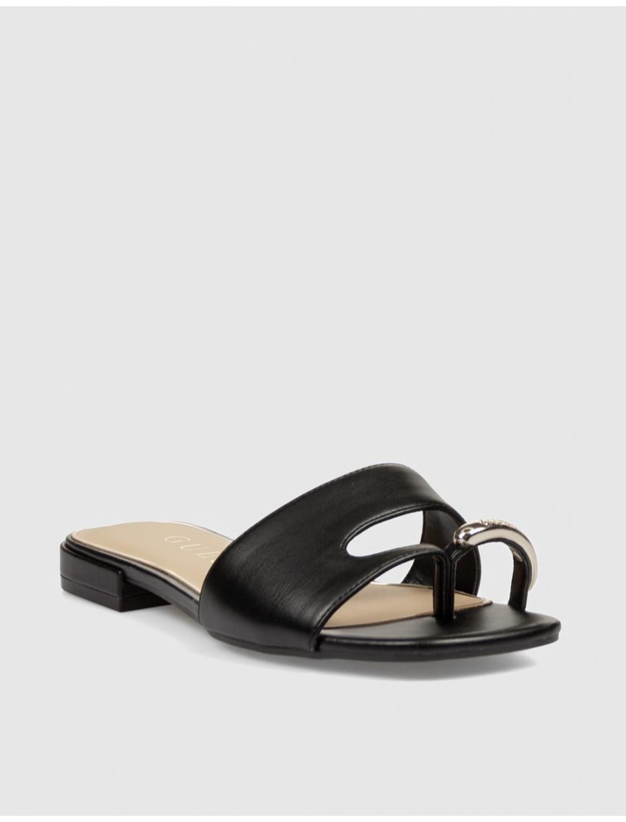 SANDALIA DE DEDO GUESS TABLITA NEGRO