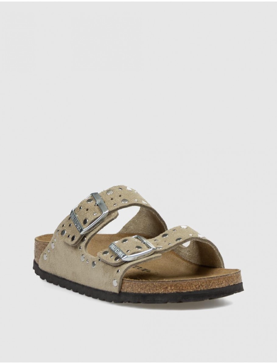 BIO BIRKENSTOCK ARIZONA RIVET LEVE TAUPE