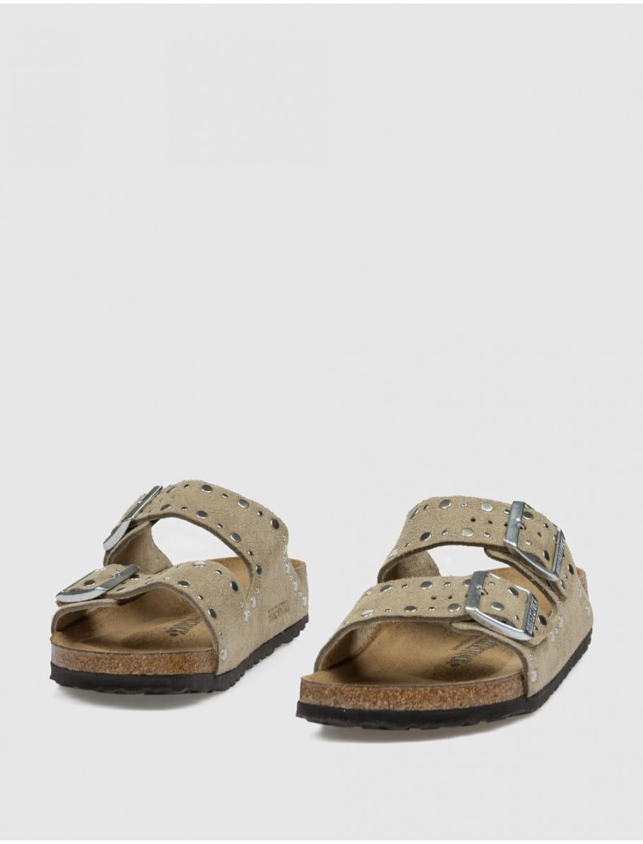 BIO BIRKENSTOCK ARIZONA RIVET LEVE TAUPE
