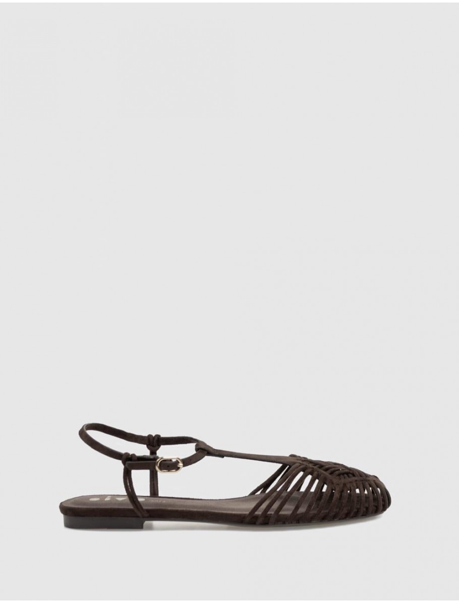 SANDALIA OBVIO SHOES SIGRID MARRoN