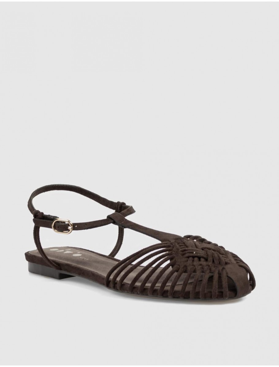 SANDALIA OBVIO SHOES SIGRID MARRoN