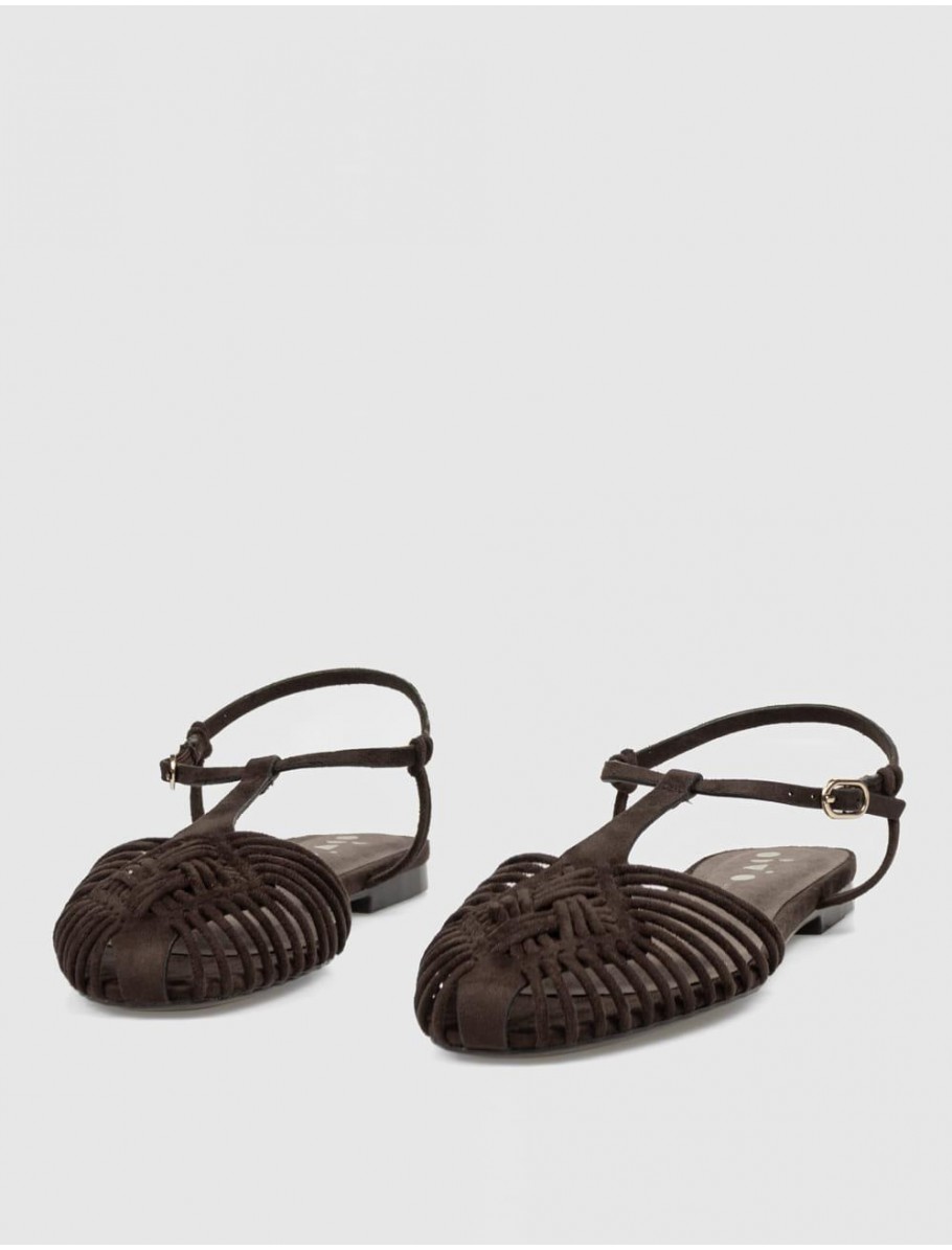 SANDALIA OBVIO SHOES SIGRID MARRoN
