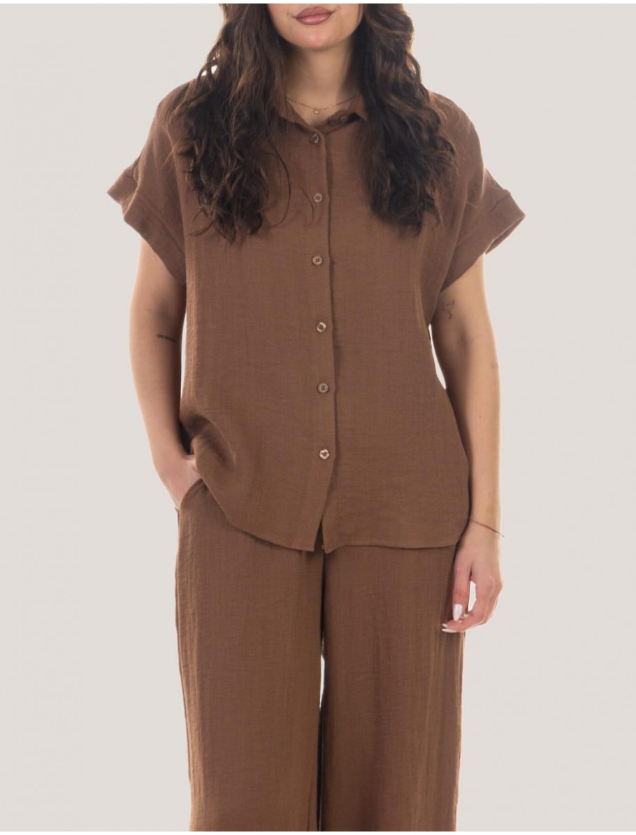 CAMISA OBVIO ALOE MARRoN