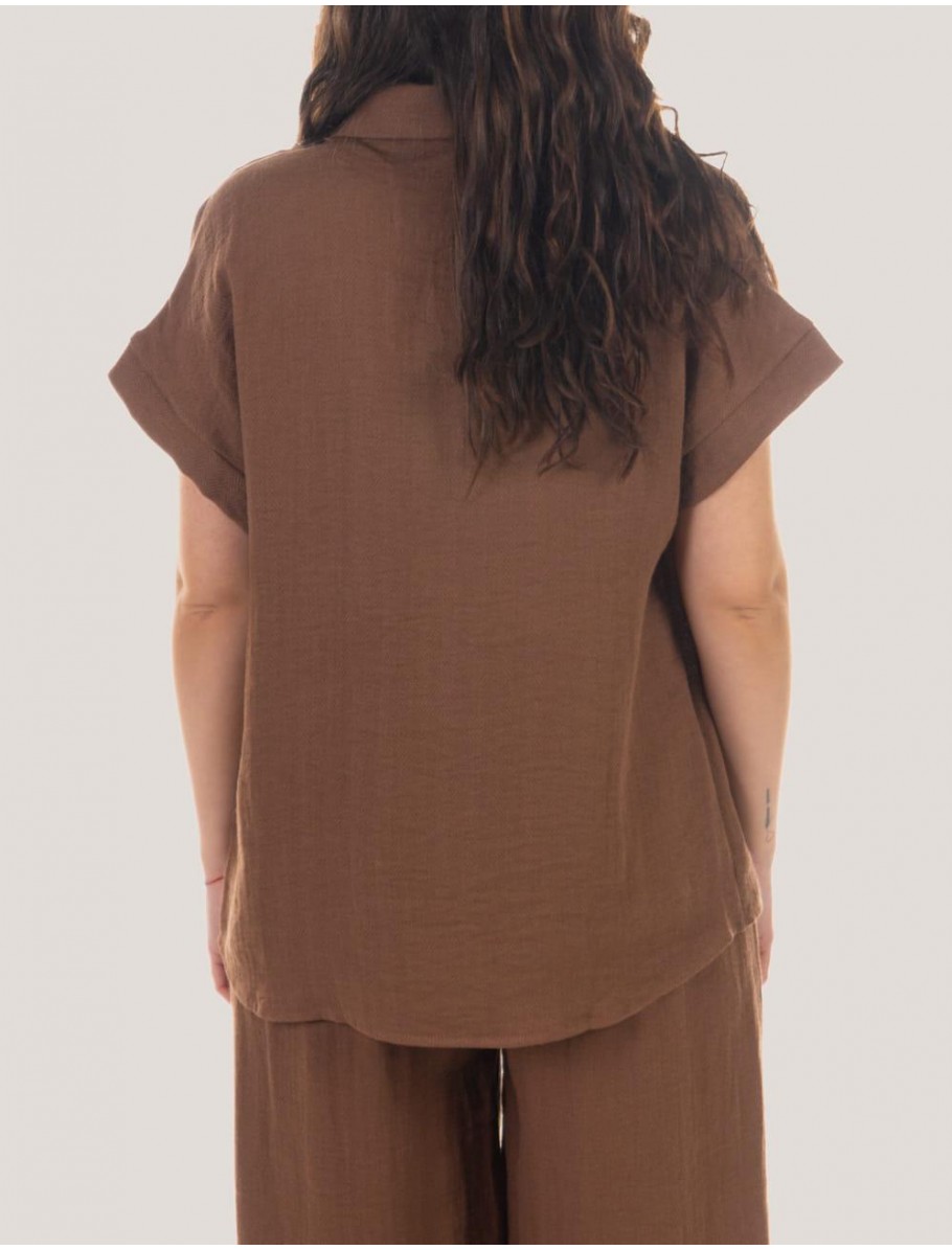 CAMISA OBVIO ALOE MARRoN