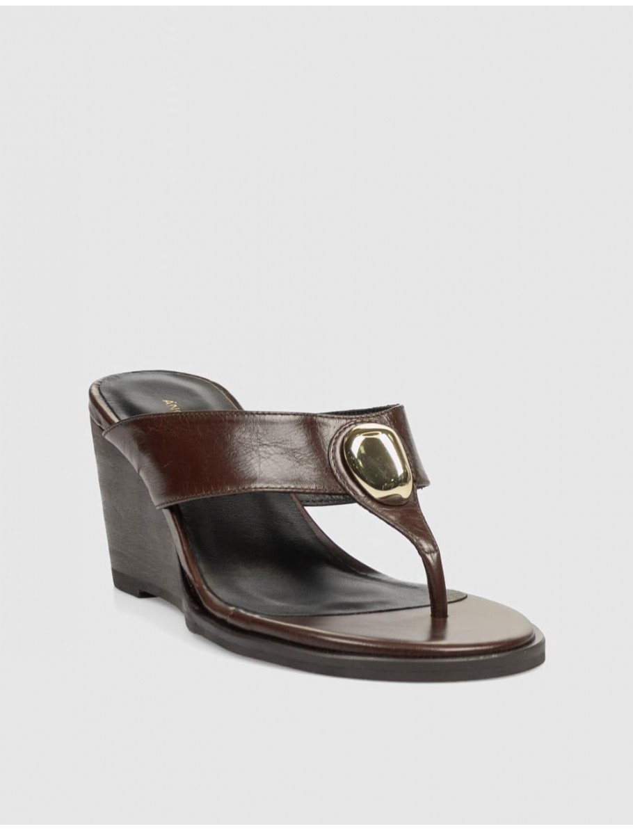 SANDALIA DE DEDO ANGEL ALARCON 26092 MARRoN