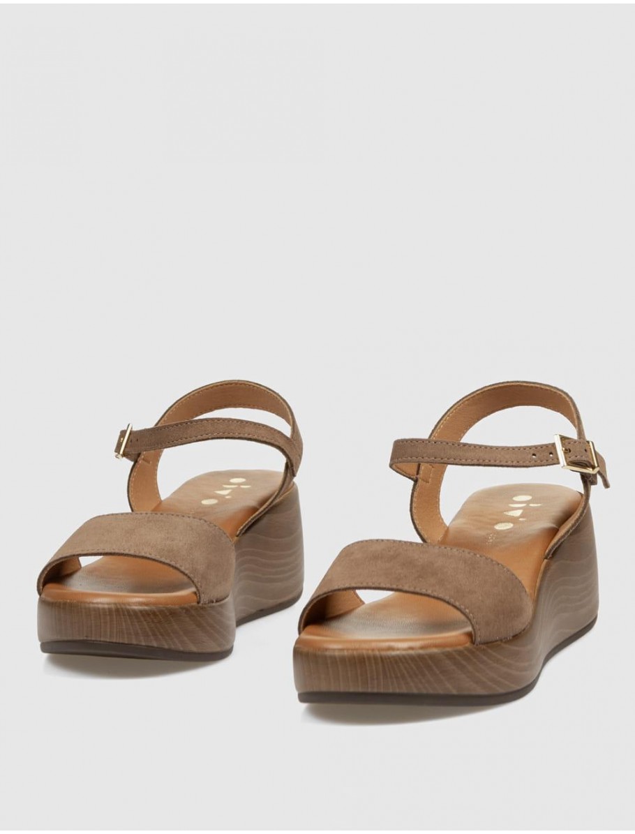 SANDALIA OBVIO SHOES LEONOR MARRoN