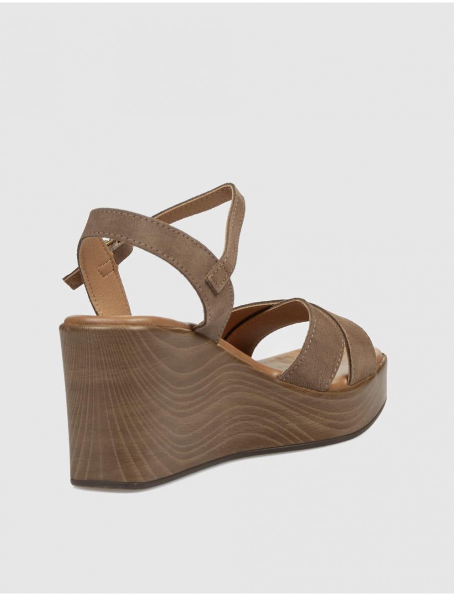 SANDALIA OBVIO SHOES LILIA MARRoN