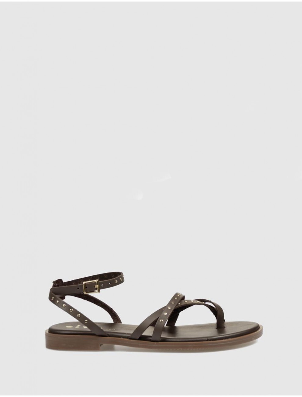 SANDALIA DE DEDO OBVIO SHOES NELIA MARRoN