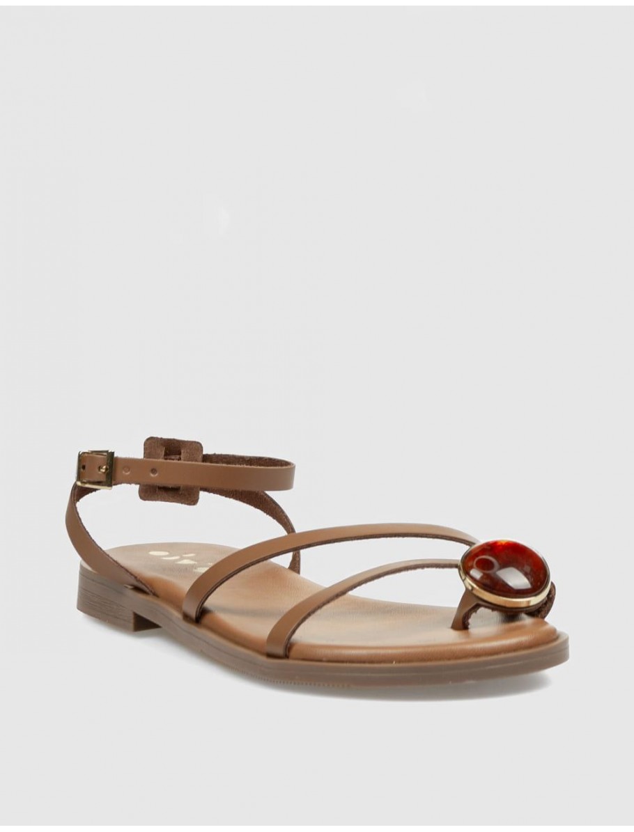 SANDALIA DE DEDO OBVIO SHOES PALMIRA CUERO