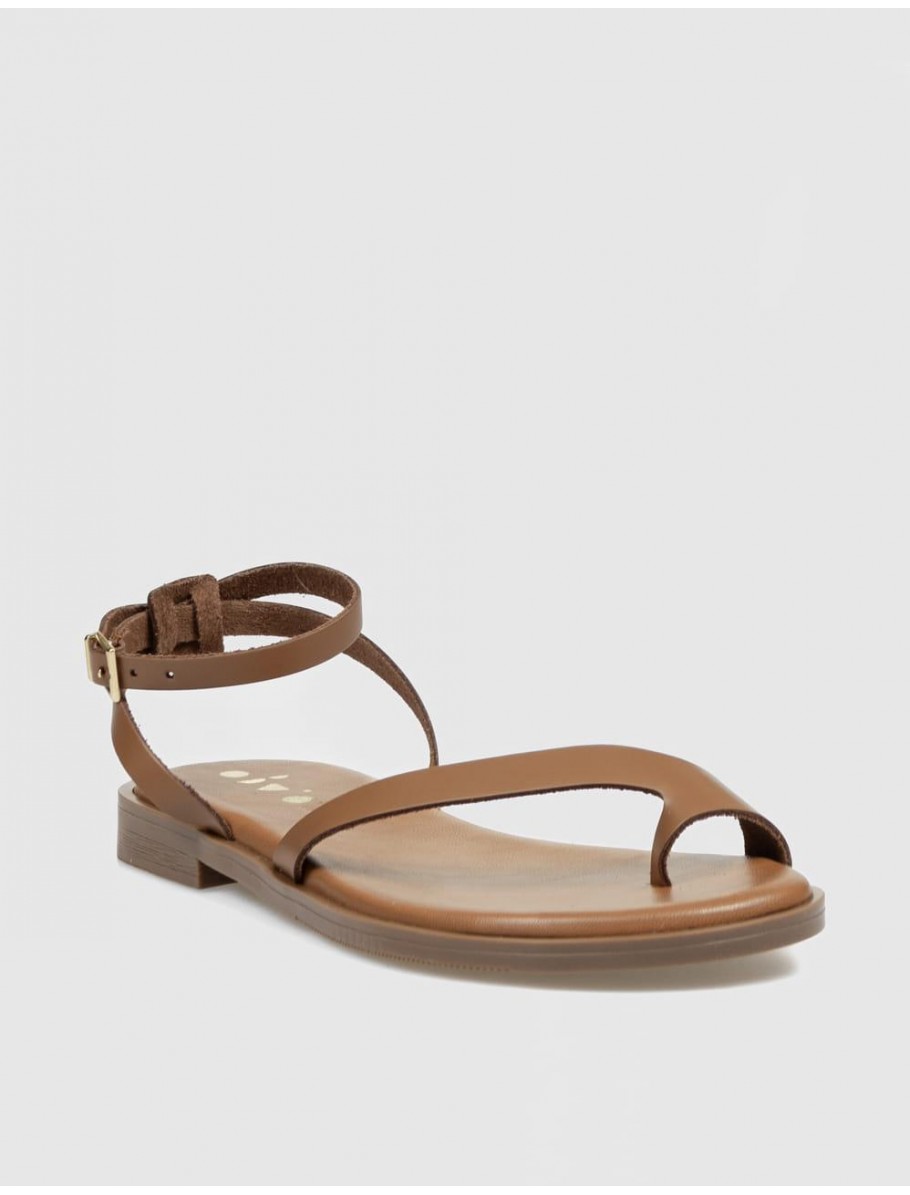 SANDALIA DE DEDO OBVIO SHOES PURA CUERO