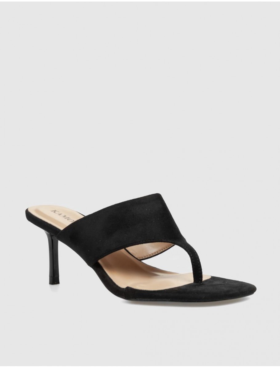 SANDALIA DE DEDO KAMOME TRENDS ZETA NEGRO