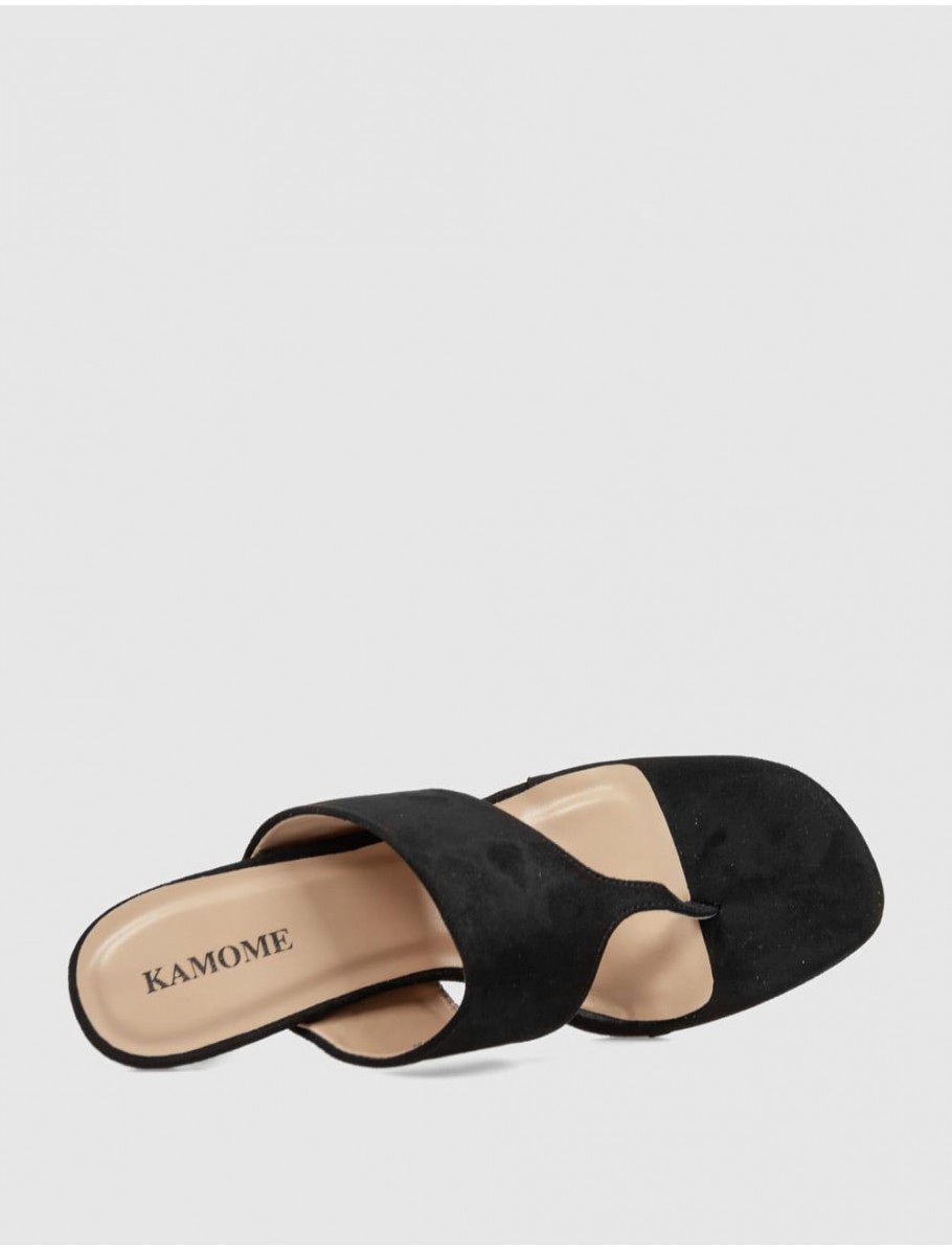 SANDALIA DE DEDO KAMOME TRENDS ZETA NEGRO