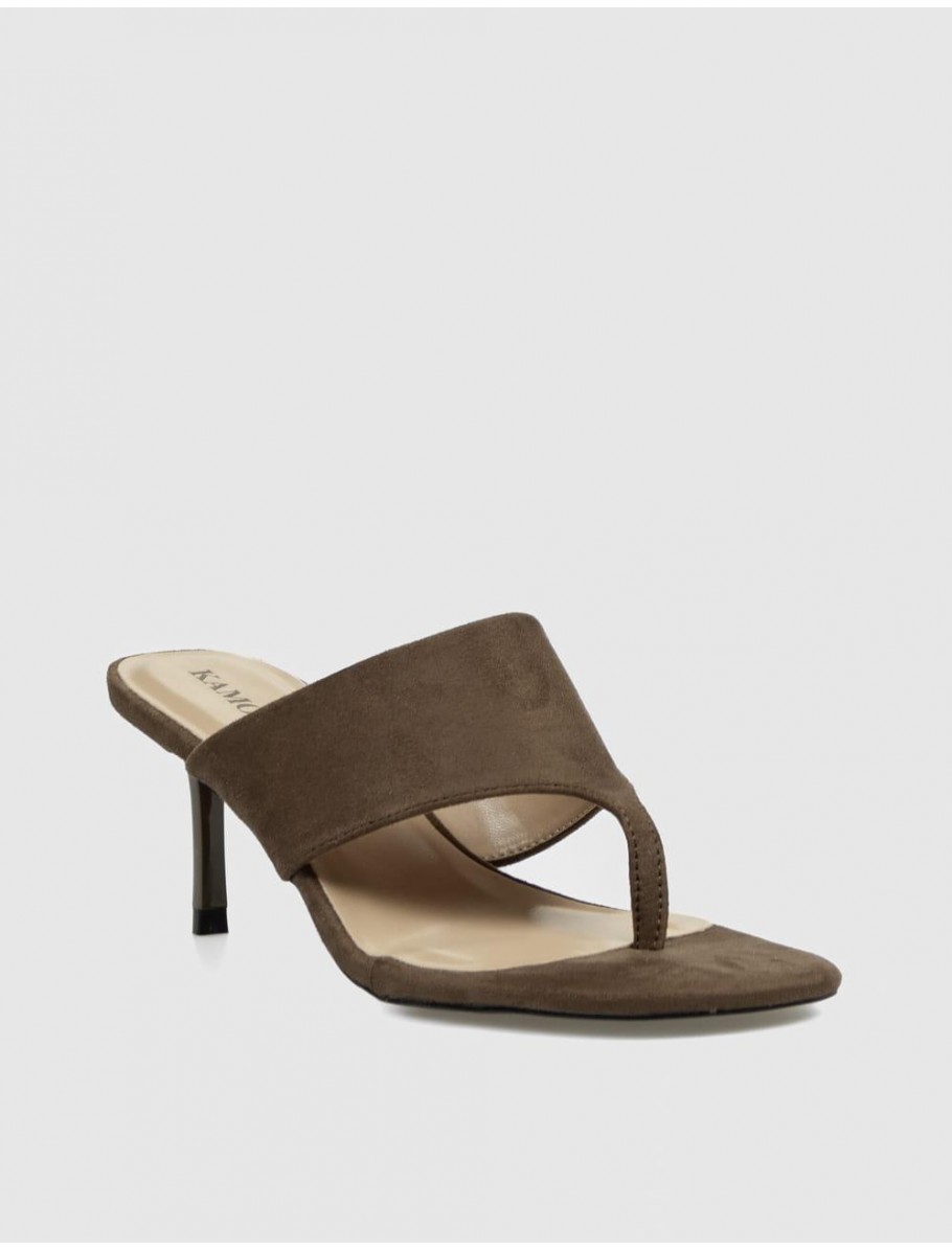 SANDALIA DE DEDO KAMOME TRENDS ZETA MARRoN