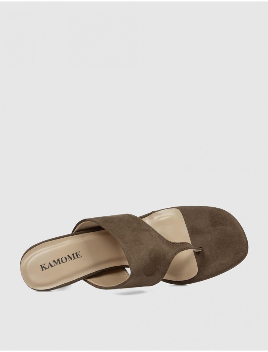 SANDALIA DE DEDO KAMOME TRENDS ZETA MARRoN