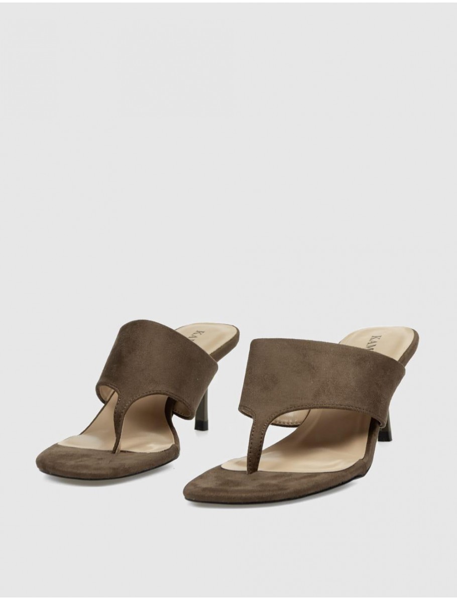 SANDALIA DE DEDO KAMOME TRENDS ZETA MARRoN