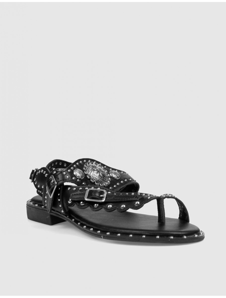 SANDALIA DE DEDO KAMOME TRENDS GAREL NEGRO