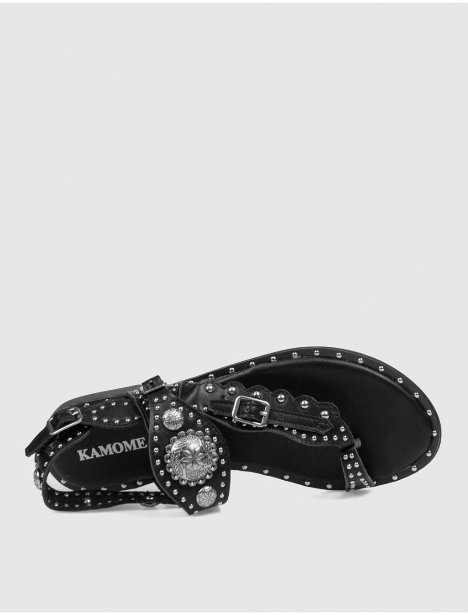 SANDALIA DE DEDO KAMOME TRENDS GAREL NEGRO