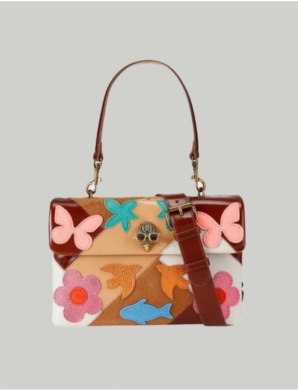 BOLSO KURT GEIGER MINI KENSINGTON ST MARRoN