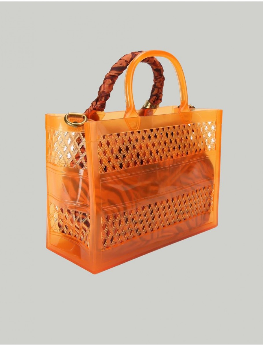 BOLSO KURT GEIGER JELLY SM TOTE MARRoN