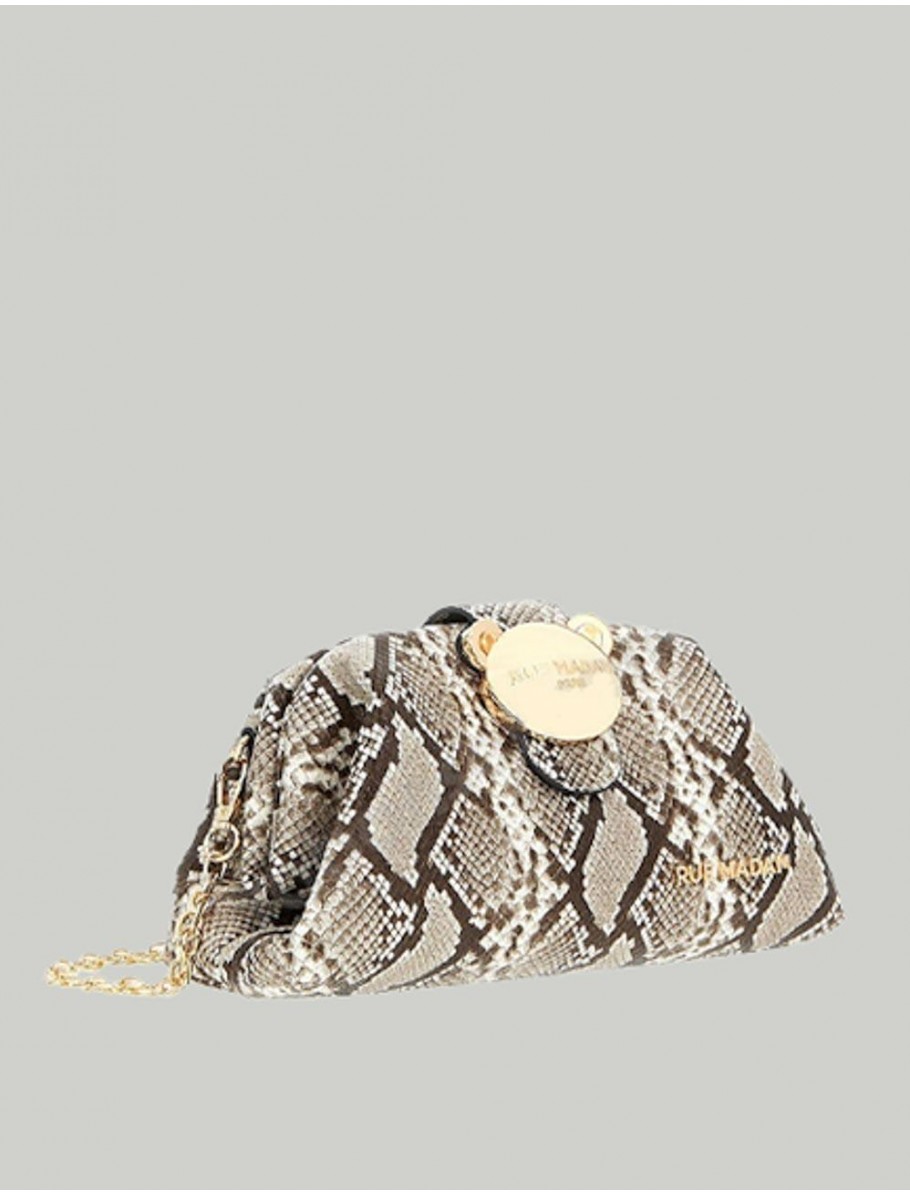 BOLSO RUE MADAM PARIS THE POUCH EXOTIQUE GRIS
