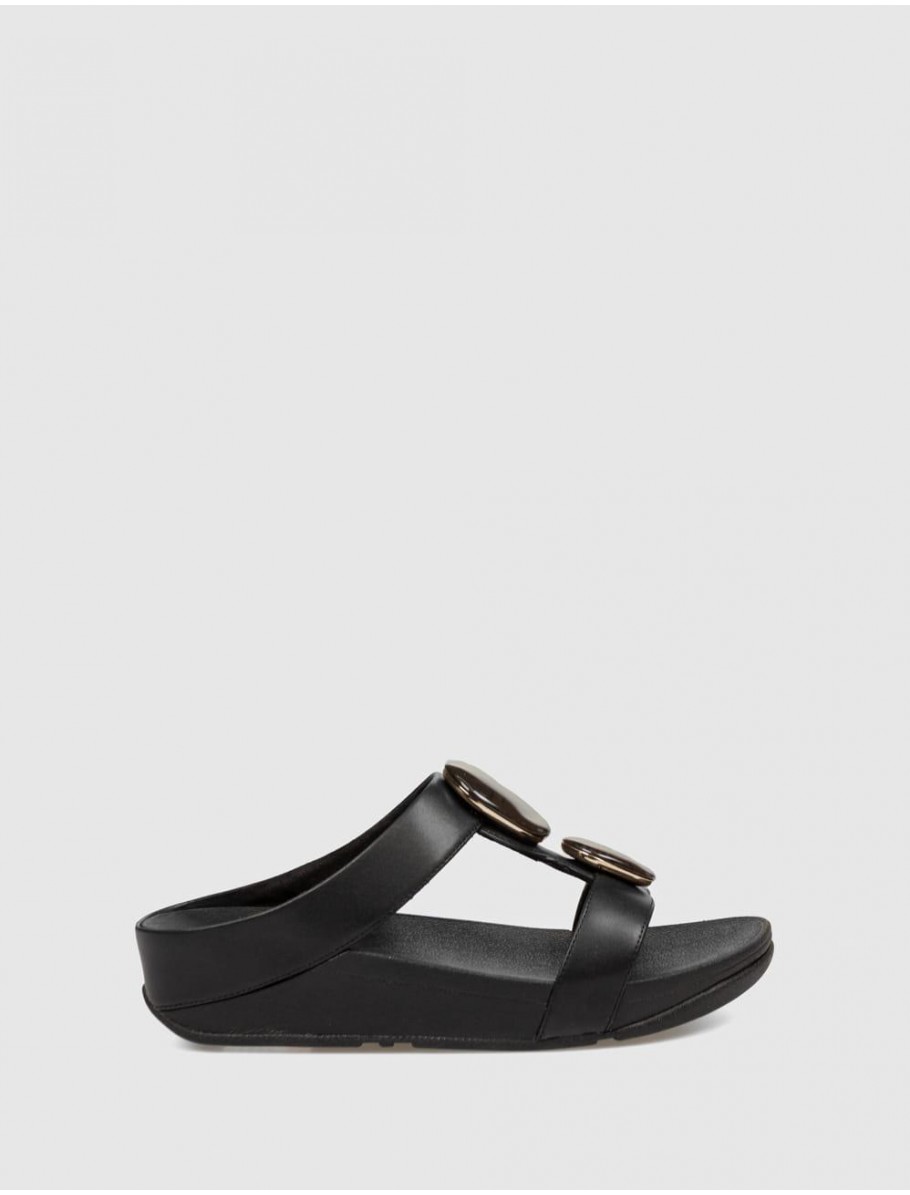 SANDALIA FITFLOP FINO MARBLED STONE NEGRO