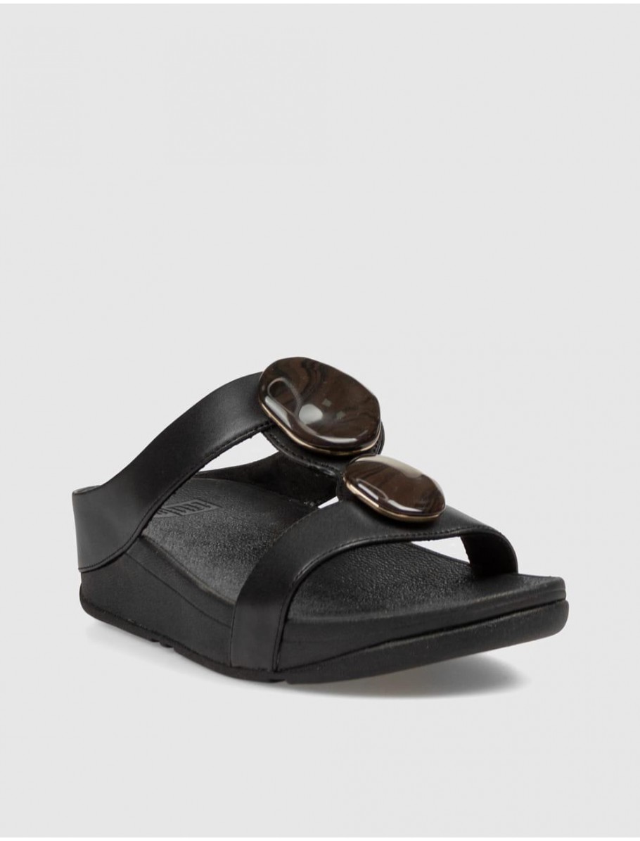 SANDALIA FITFLOP FINO MARBLED STONE NEGRO