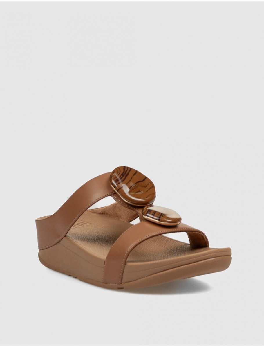 SANDALIA FITFLOP FINO MARBLED STONE CUERO
