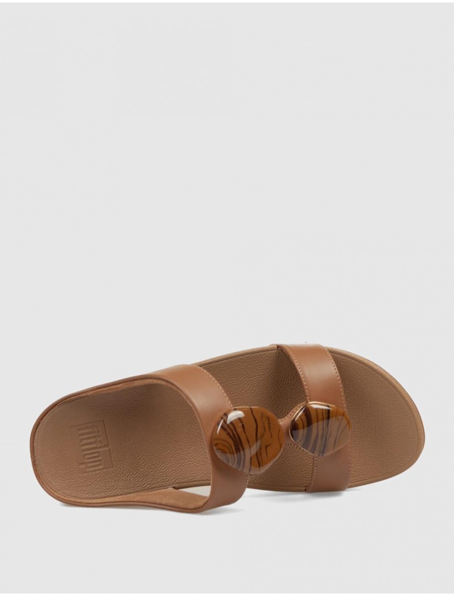 SANDALIA FITFLOP FINO MARBLED STONE CUERO
