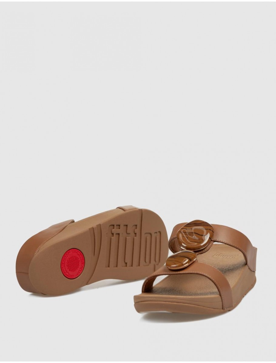 SANDALIA FITFLOP FINO MARBLED STONE CUERO