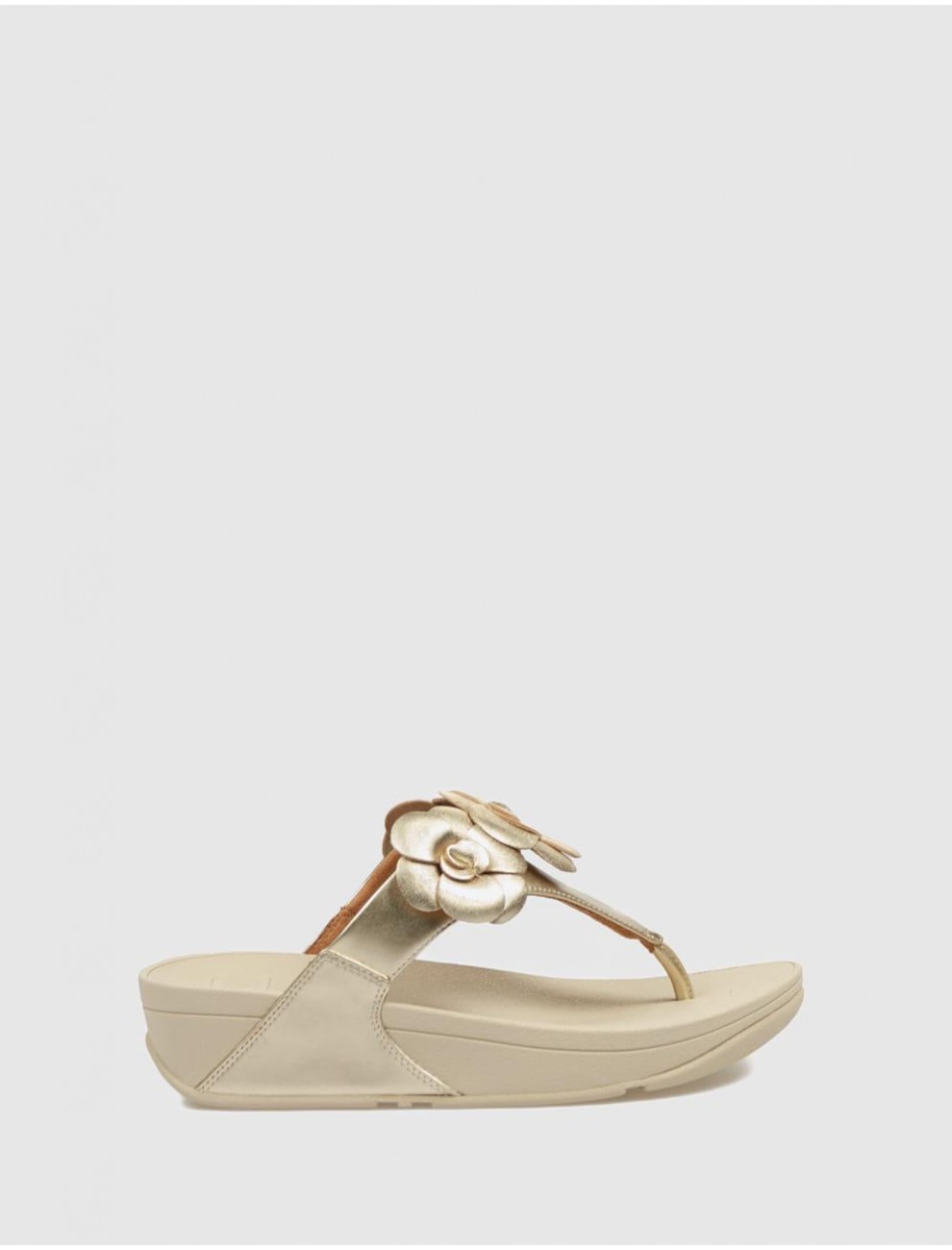 SANDALIA DE DEDO FITFLOP LULU FLOWER PLATINO