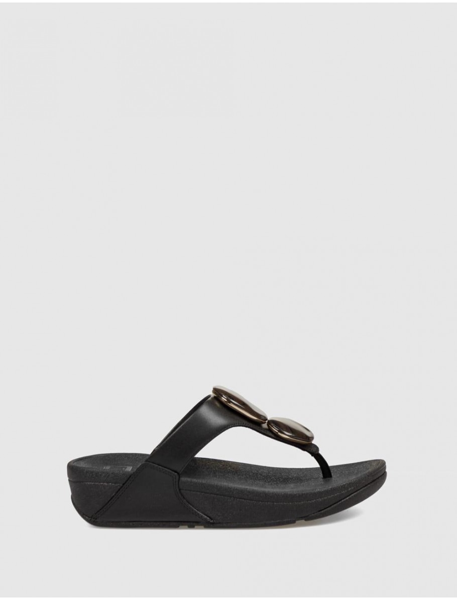 SANDALIA DE DEDO FITFLOP LULU MARBLED STONE NEGRO