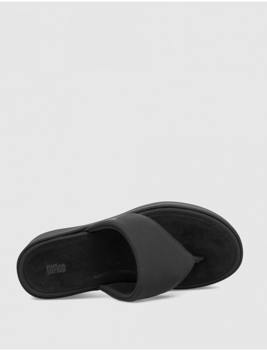 SANDALIA DE DEDO FITFLOP PLATFFORMS WEDGE NEGRO
