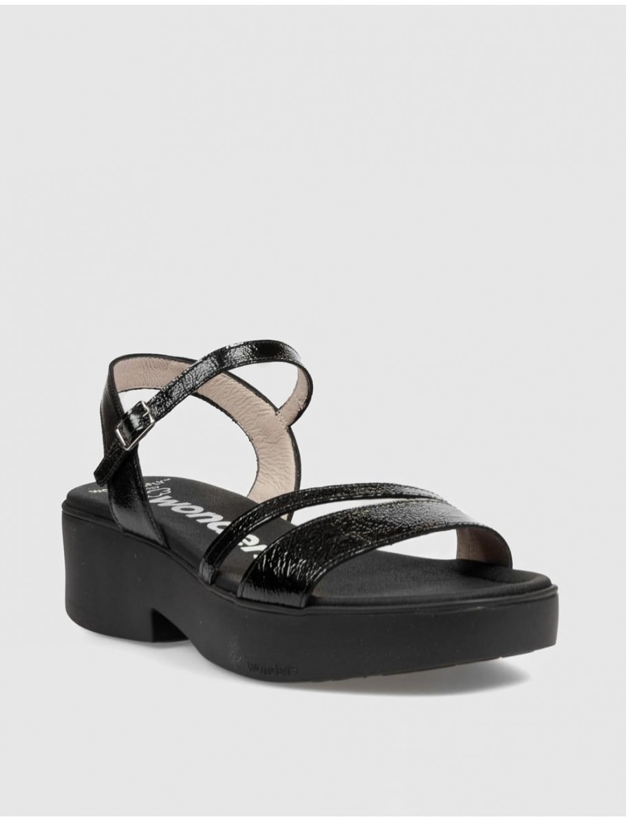 SANDALIA WONDERS B 1001 NEGRO