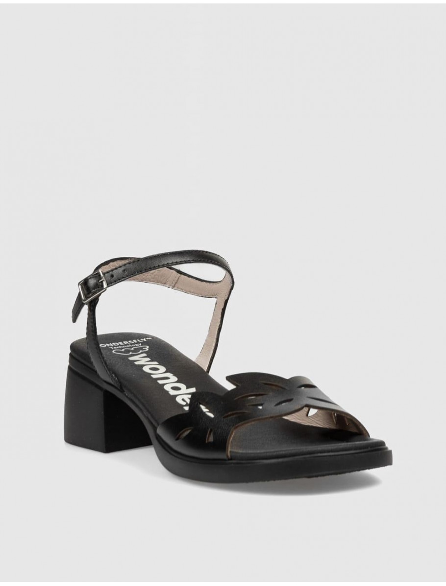 SANDALIA WONDERS D 2301 NEGRO