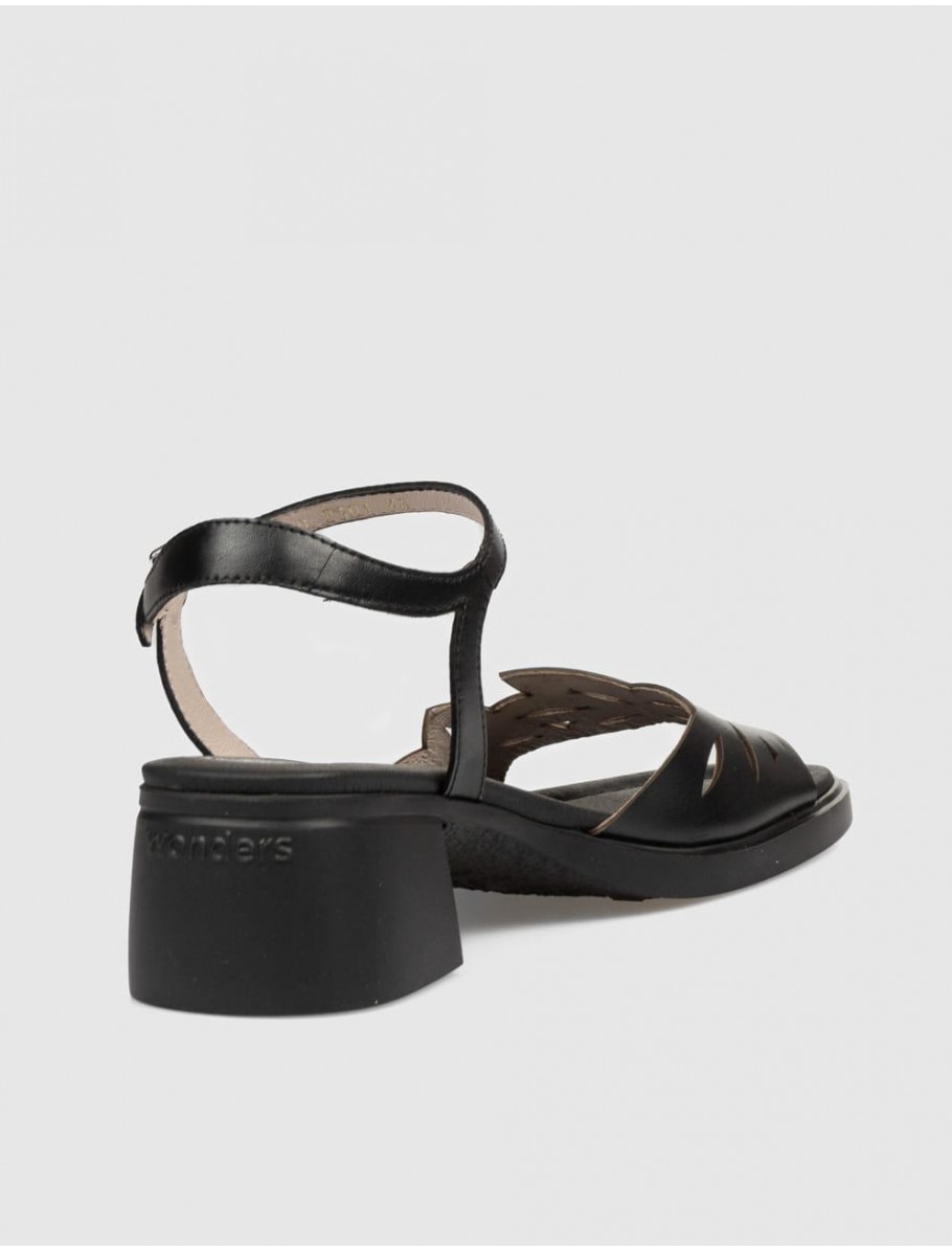 SANDALIA WONDERS D 2301 NEGRO