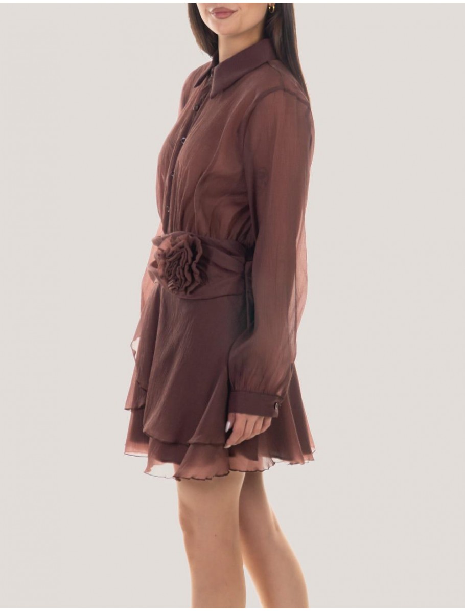 VESTIDO OBVIO OLMI MARRoN