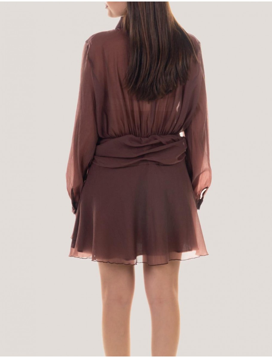 VESTIDO OBVIO OLMI MARRoN