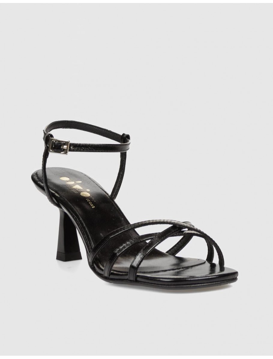 SANDALIA OBVIO SHOES SAFA NEGRO