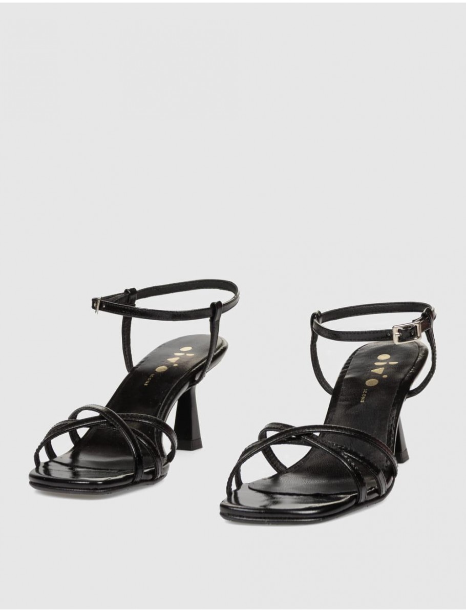 SANDALIA OBVIO SHOES SAFA NEGRO
