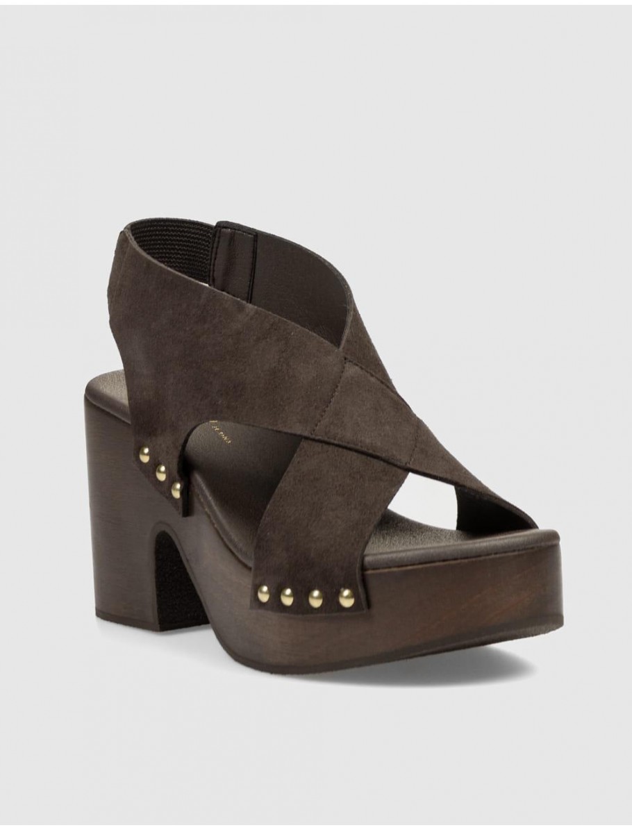 SANDALIA OBVIO SHOES RAQUEL MARRoN