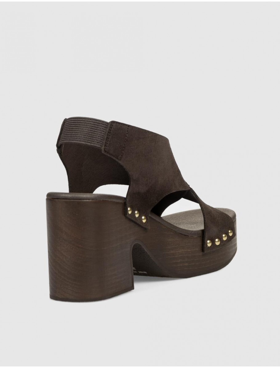 SANDALIA OBVIO SHOES RAQUEL MARRoN