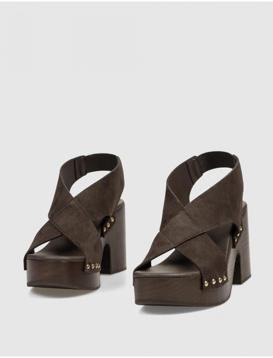 SANDALIA OBVIO SHOES RAQUEL MARRoN